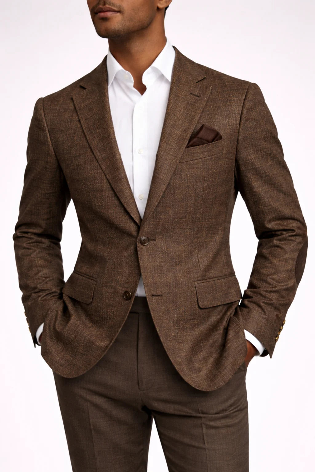 Brown Tweed Houndstooth Sport Coat